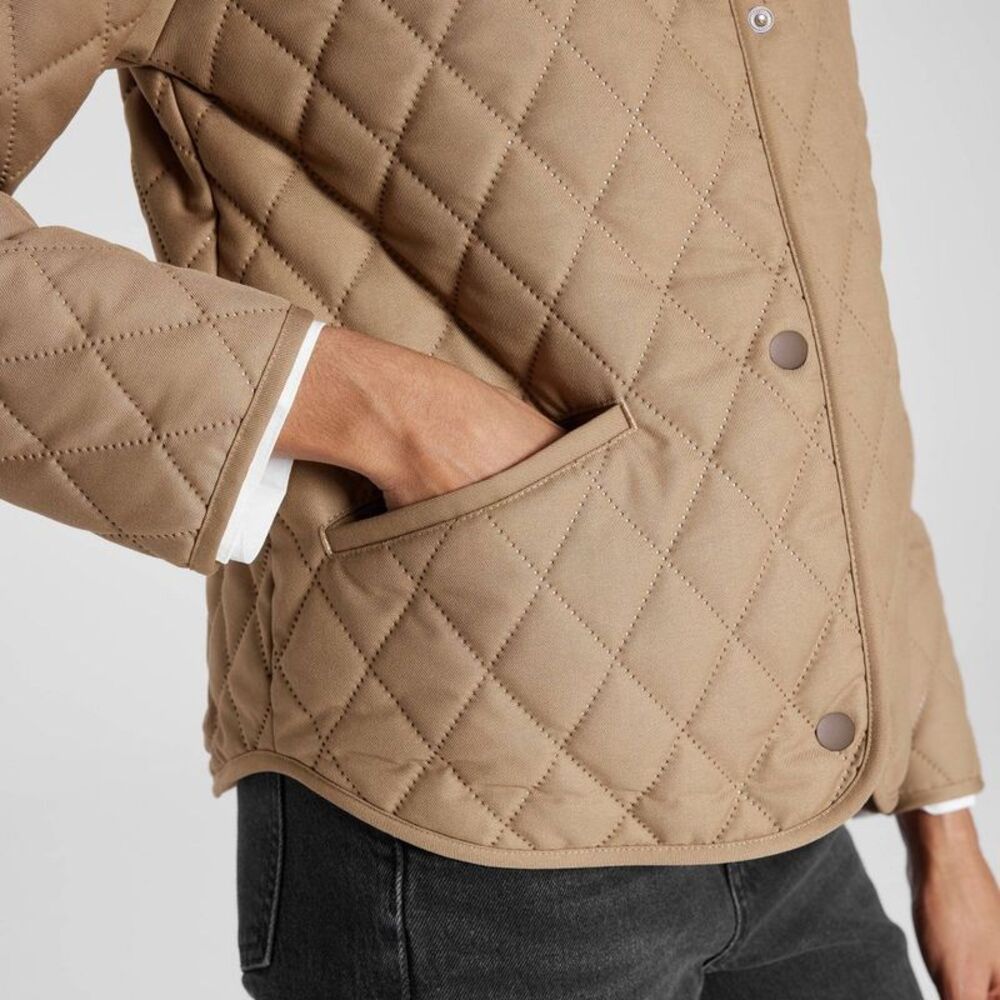 Women's Quilted Jacket - A New Day Khaki L - Picture 6 of 6